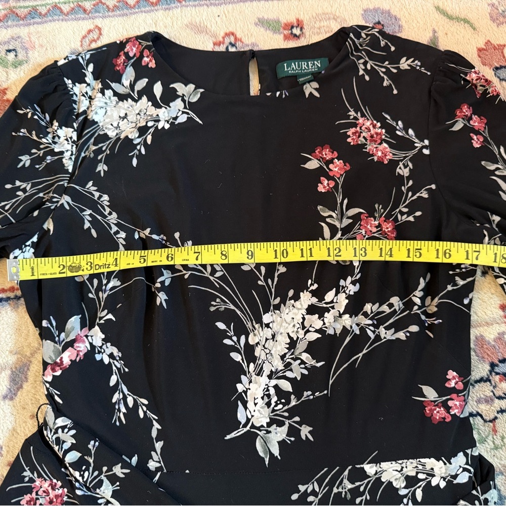 Ralph Lauren Floral Black Dress - Picture 12 of 13